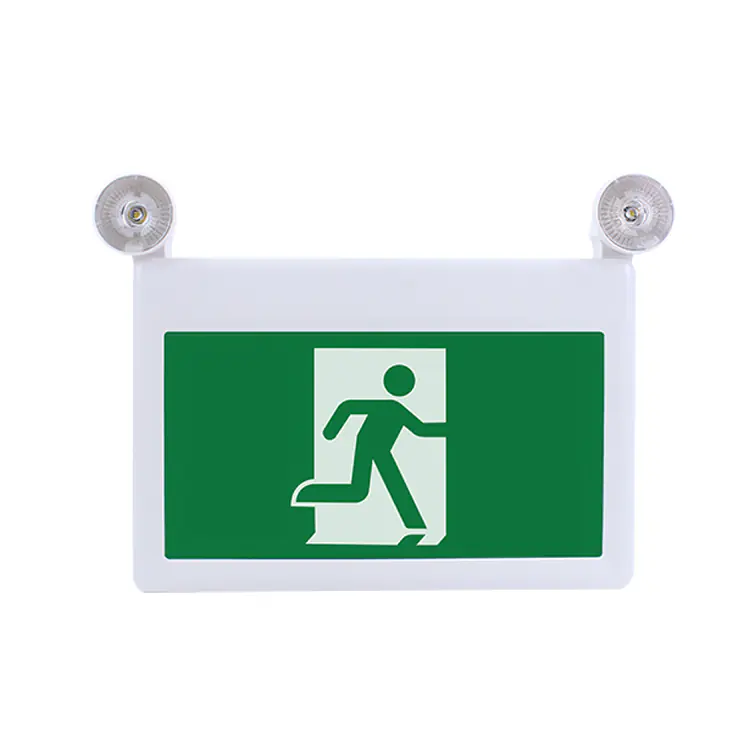 [EM-RMEL4-02] Emergency Lights - Double Head Running Man Exit Sign ABS