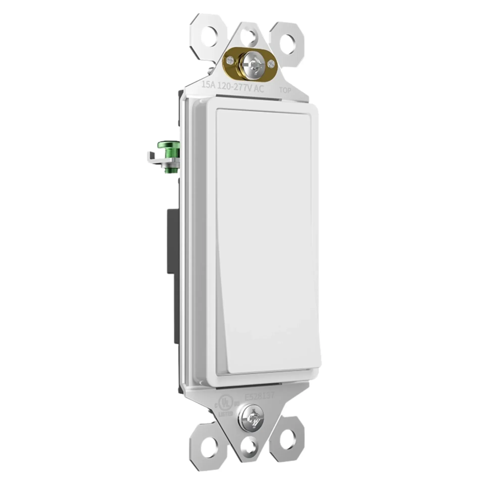 Beacon Decorator Switch - 125V, 15 AMP, 1 Pole, White