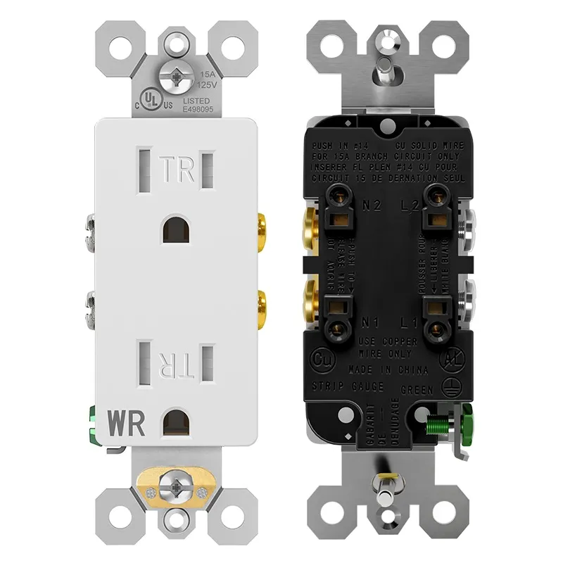 [NGA-WL-DEC125-15-TRWR] Niagara Decorator Outlet - 125V, 15 AMP, White
