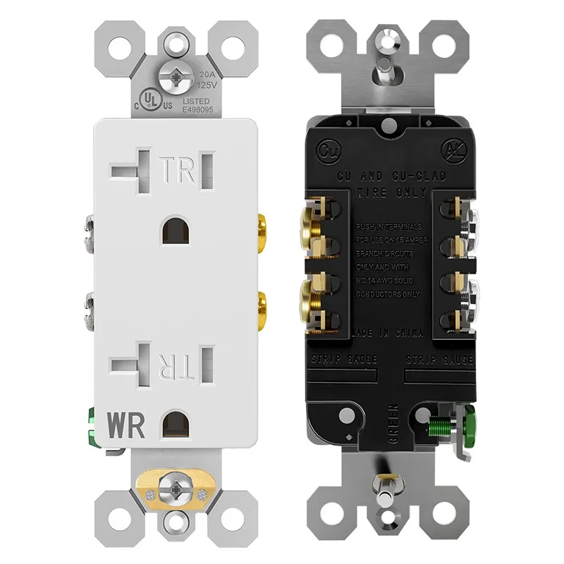 [NGA-WL-DEC125-20-TRWR] Niagara Decorator Outlet - 125V, 20 AMP, White