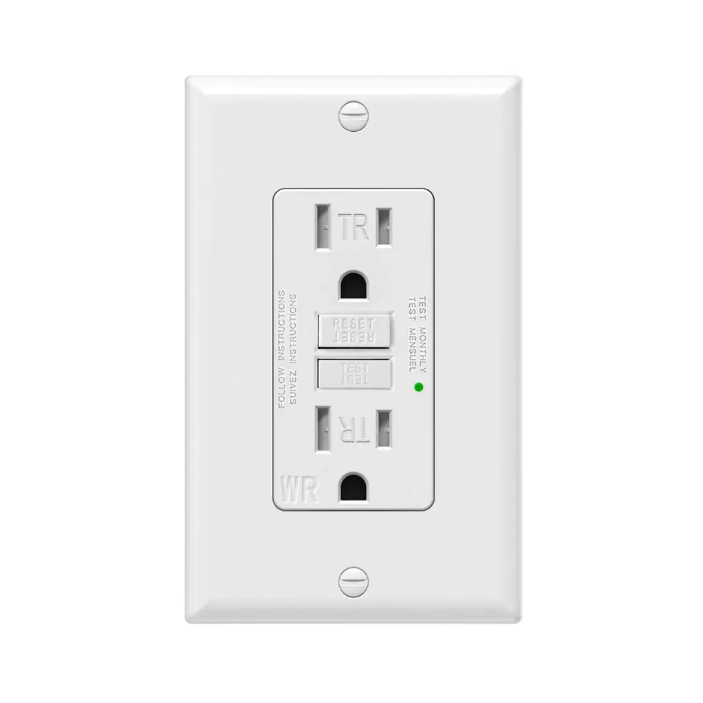 [NGA-WL-DEC125-15-GFCI-TRWR] Niagara GFCI Safety Outlet - 125V, 15 AMP, White
