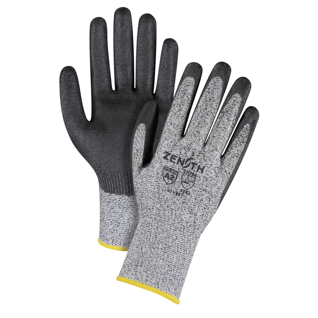 Zenith Seamless Stretch Cut-Resistant Gloves - 13 Gauge - Polyurethane Coated - HPPE Shell - ANSI/ISEA 105 Level 2/EN 388 Level 3
