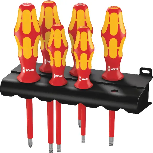 [VS819] WERA Screwdriver set Kraftform Plus Series 100 + Rack, 6 pieces