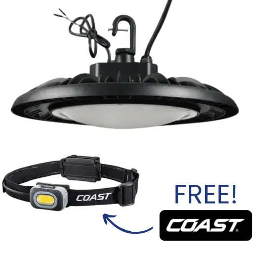 Final Sale! 150W UFO High Bay + Free Head Lamp